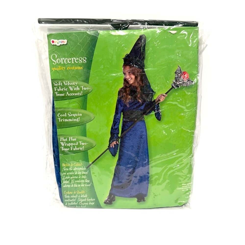 NWT Disguise Sorceress Blue Dress 1pc Halloween Renaissance Cosplay Costume